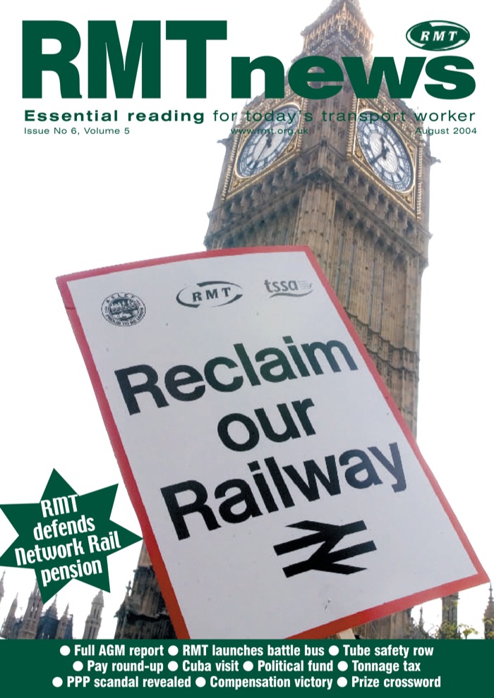 Cover of RMT News August 2004