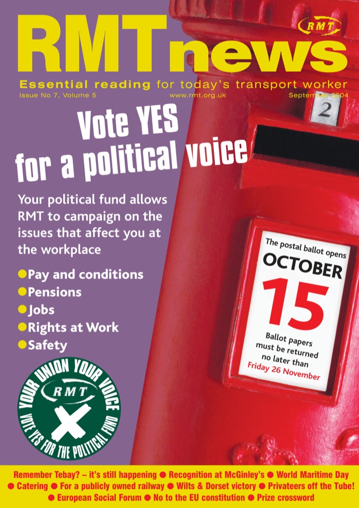 Cover of RMT News September 2004