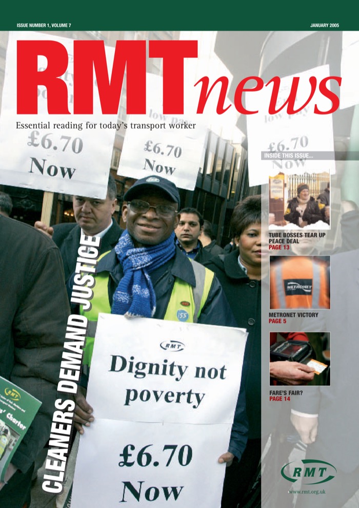 Cover of RMT News January 2005