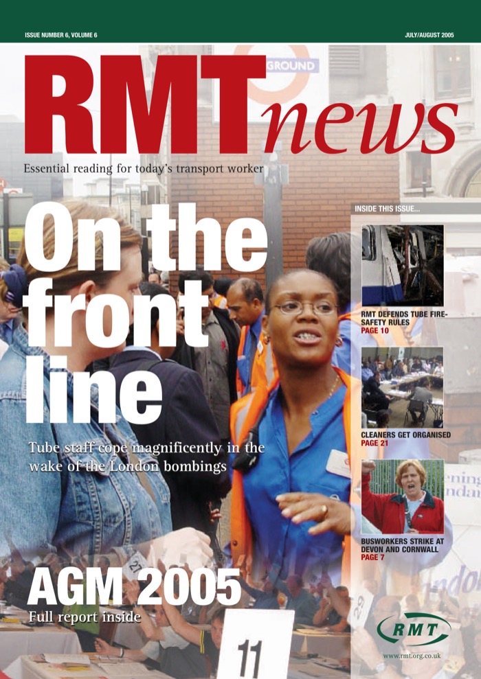 Cover of RMT News July/August 2005