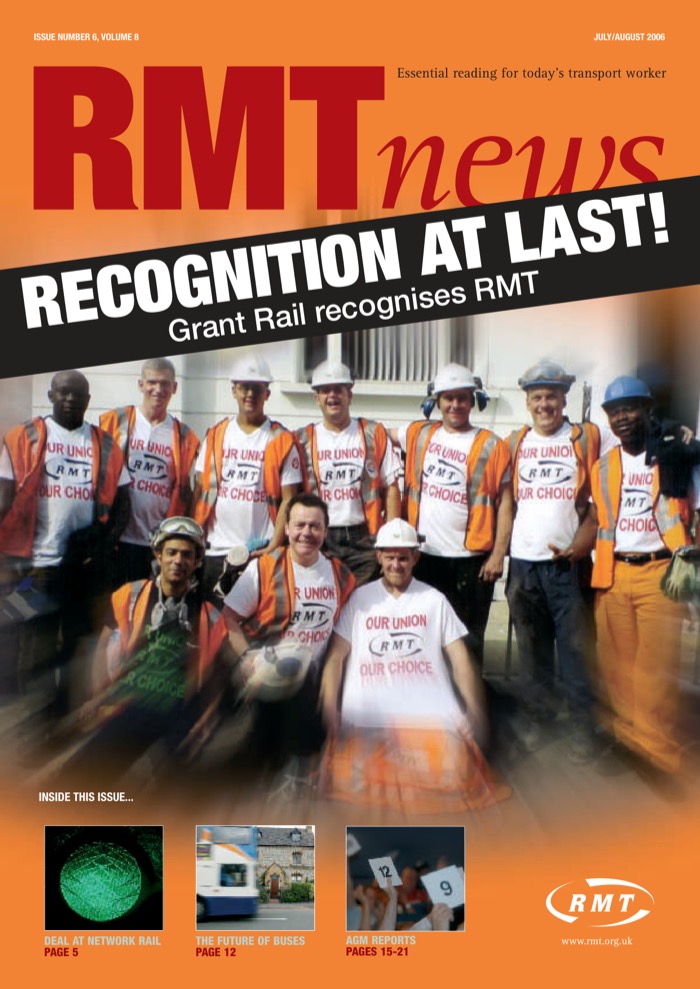 Cover of RMT News July/August 2006