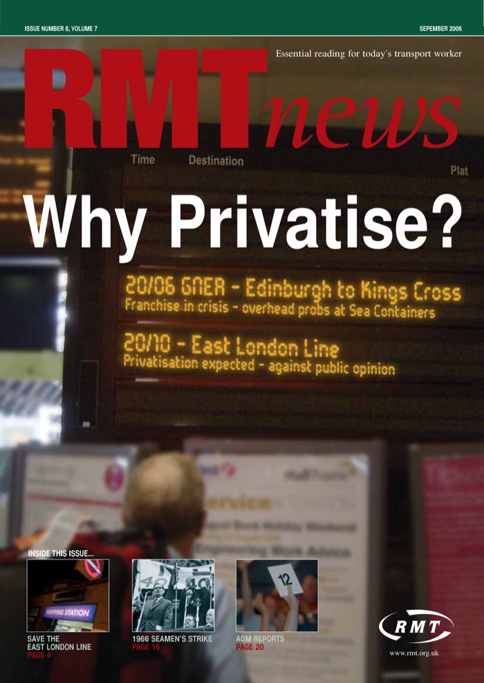 Cover of RMT News September 2006