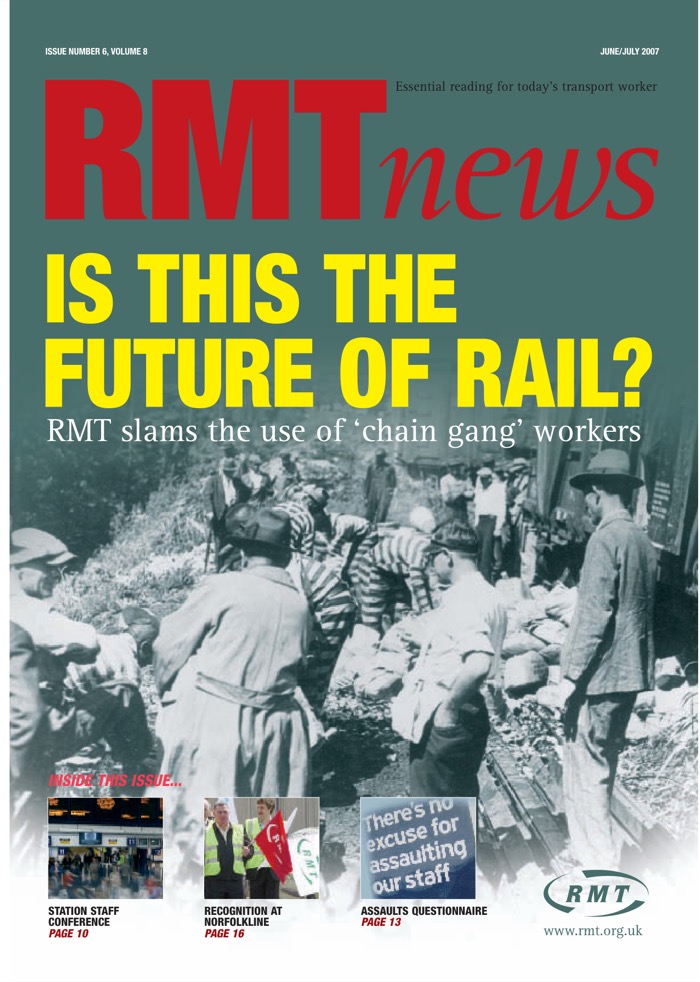 Cover of RMT News June/July 2007
