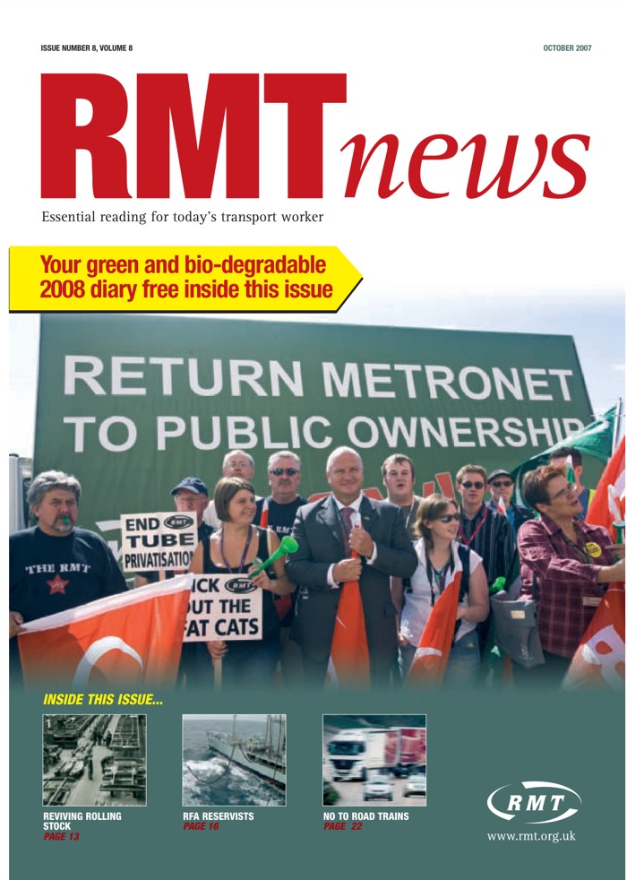 Cover of RMT News October 2007