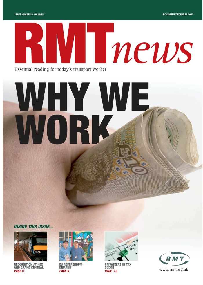 Cover of RMT News November/December 2007