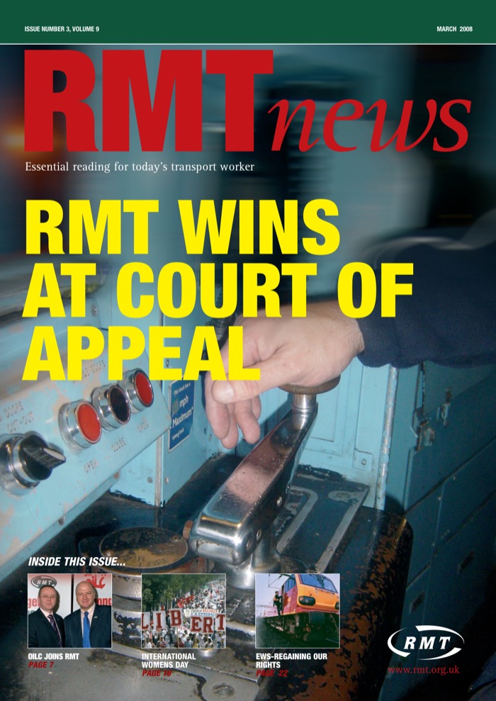 Cover of RMT News March 2008