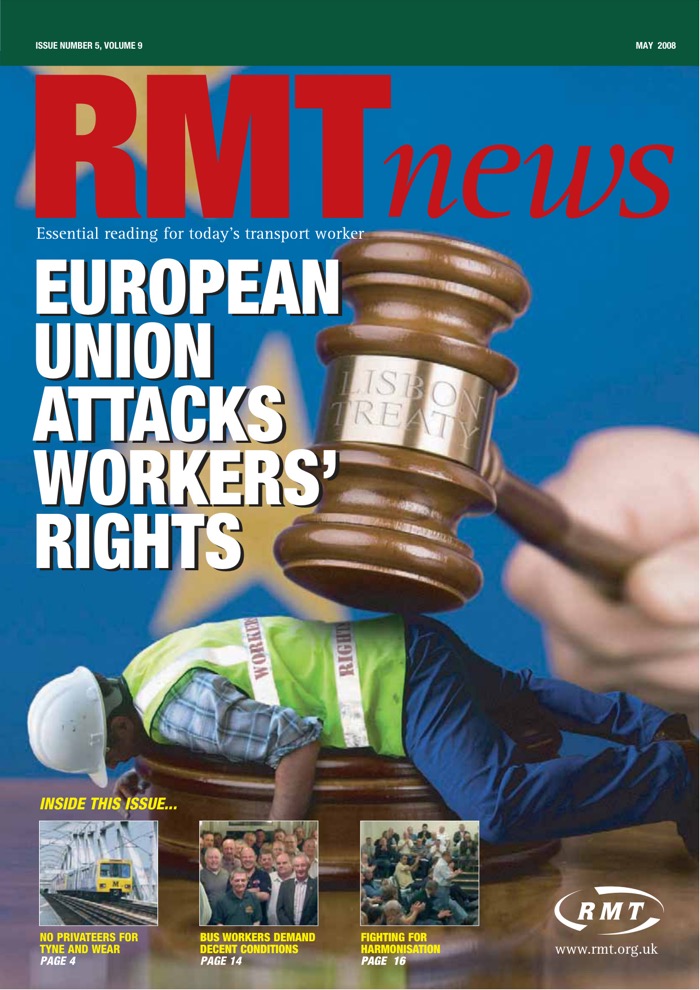 Cover of RMT News May 2008