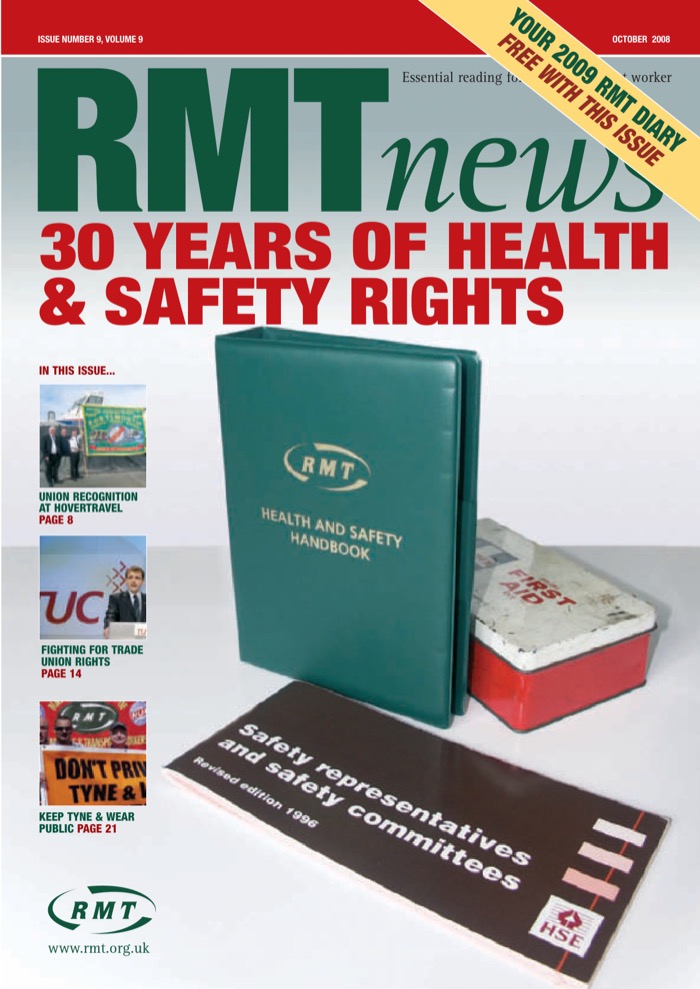 Cover of RMT News October 2008