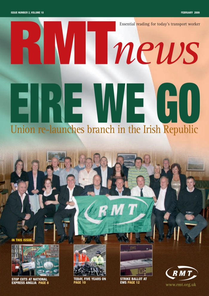 Cover of RMT News February 2009