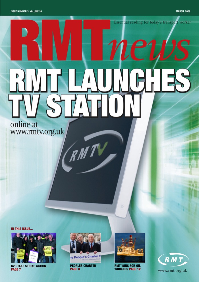 Cover of RMT News March 2009
