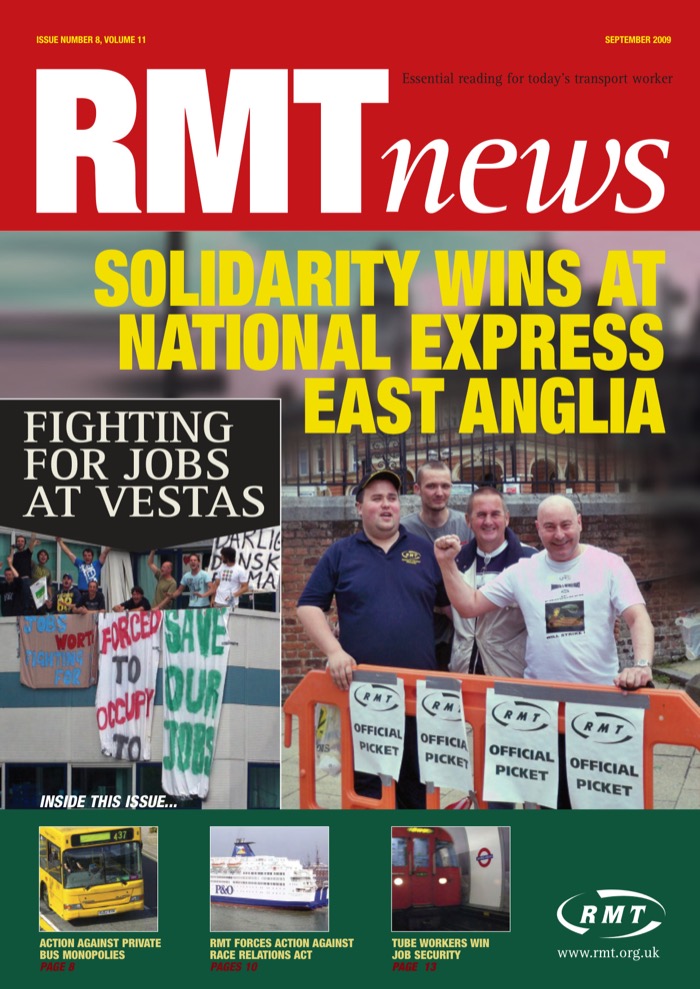 Cover of RMT News September 2009