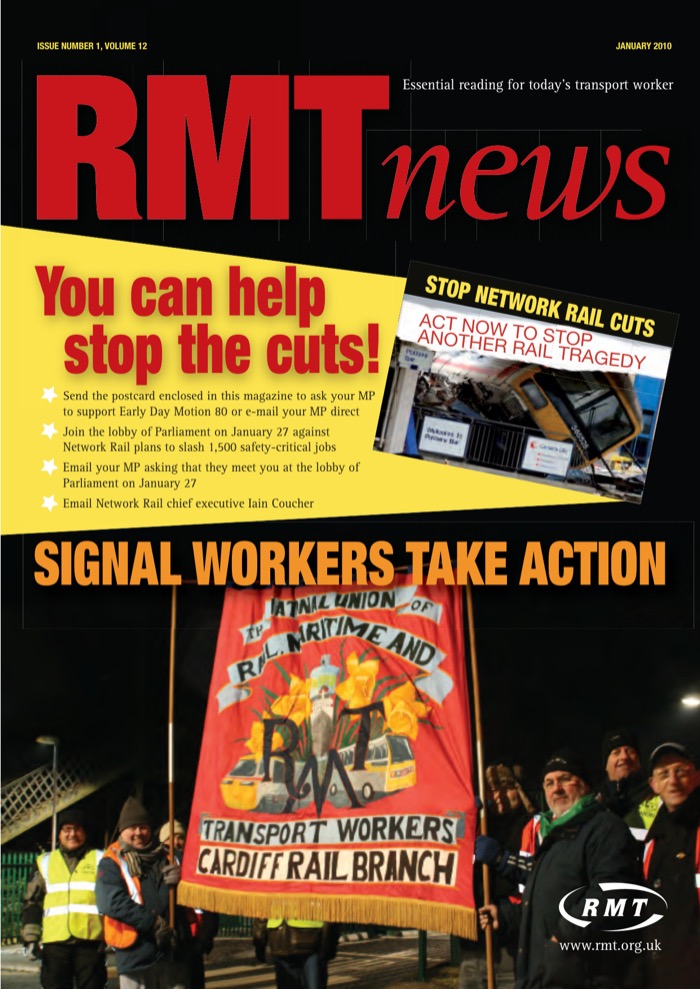 Cover of RMT News January 2010