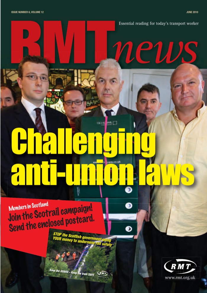 Cover of RMT News June 2010