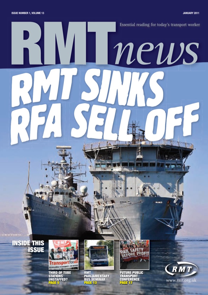 Cover of RMT News January 2011