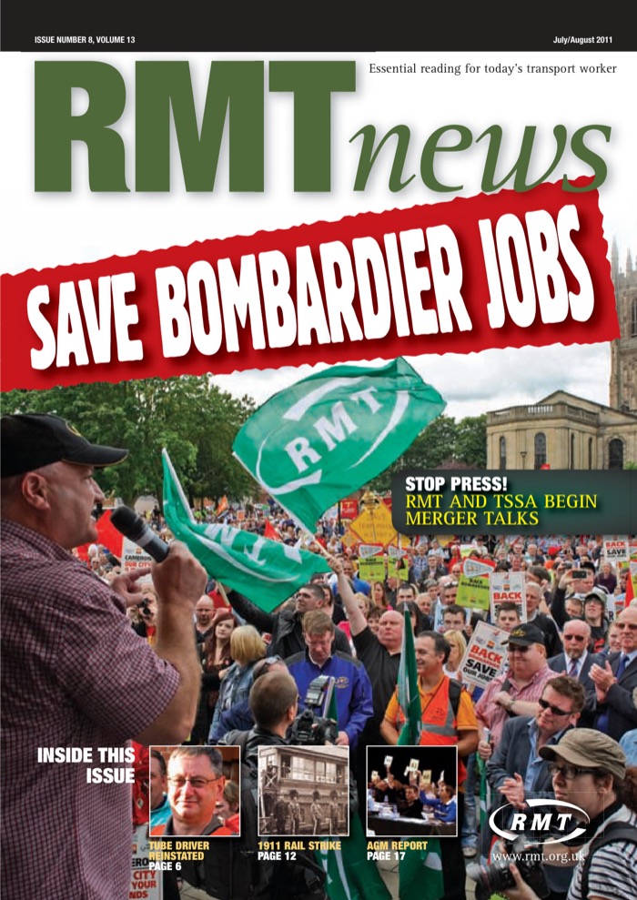 Cover of RMT News July/August 2011