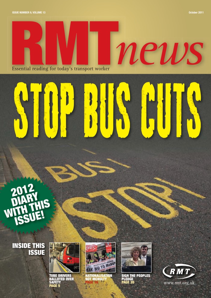 Cover of RMT News October 2011