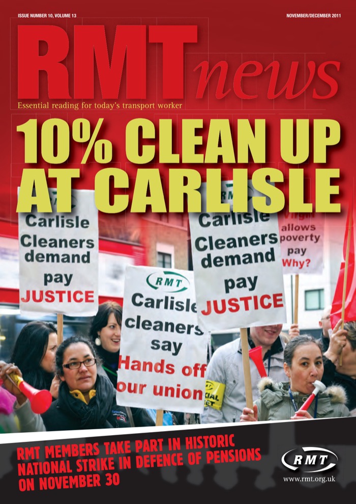 Cover of RMT News November/December 2011