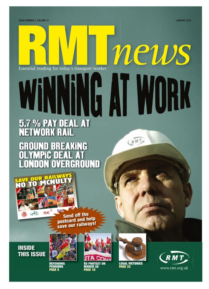 Cover of RMT News January 2012