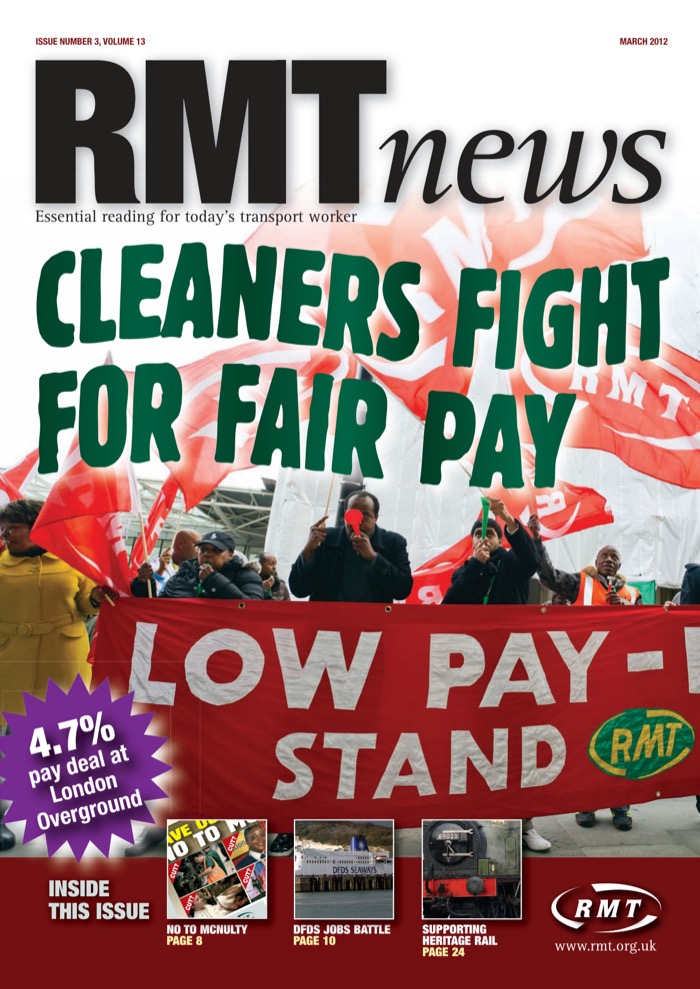 Cover of RMT News March 2012