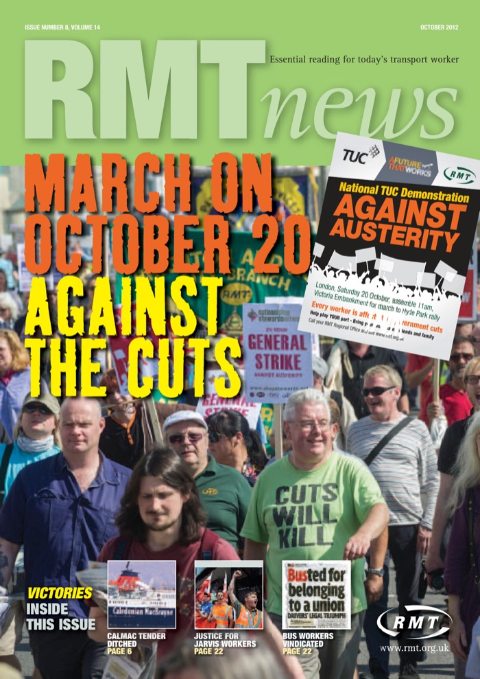 Cover of RMT News October 2012