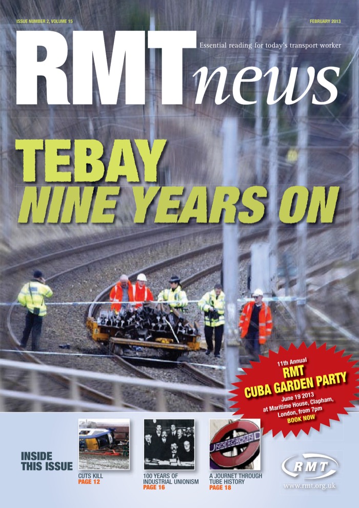 Cover of RMT News February 2013