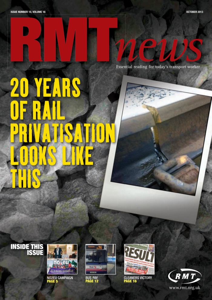 Cover of RMT News October 2013