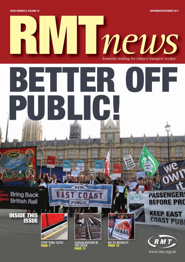 Cover of RMT News November/December 2013