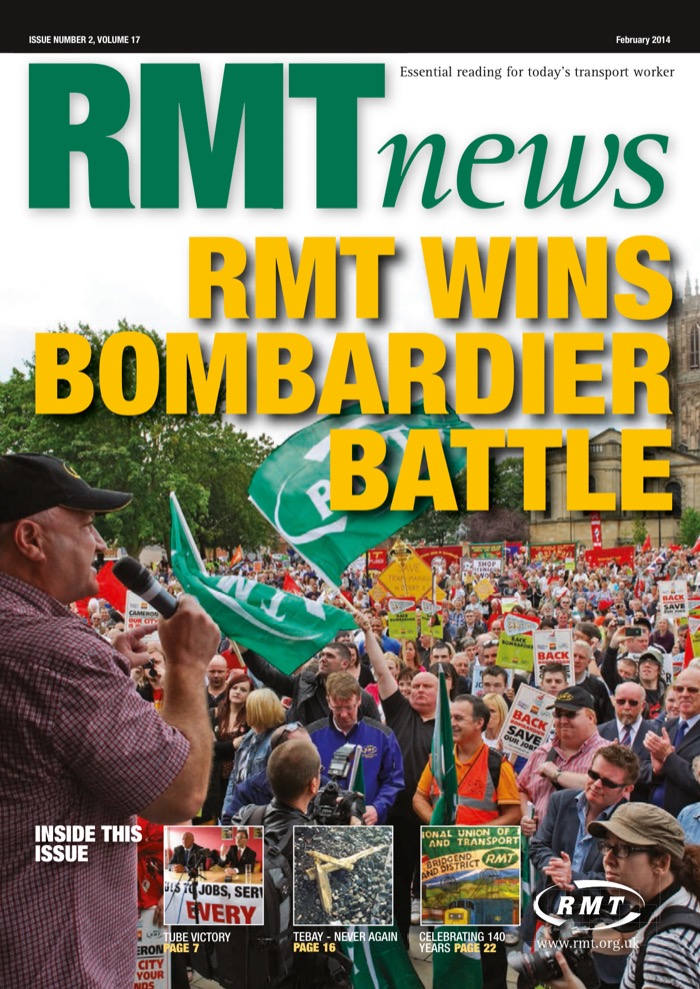 Cover of RMT News February 2014
