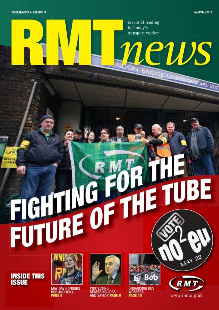 Cover of RMT News April/May 2014