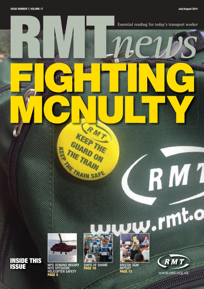 Cover of RMT News July/August 2014