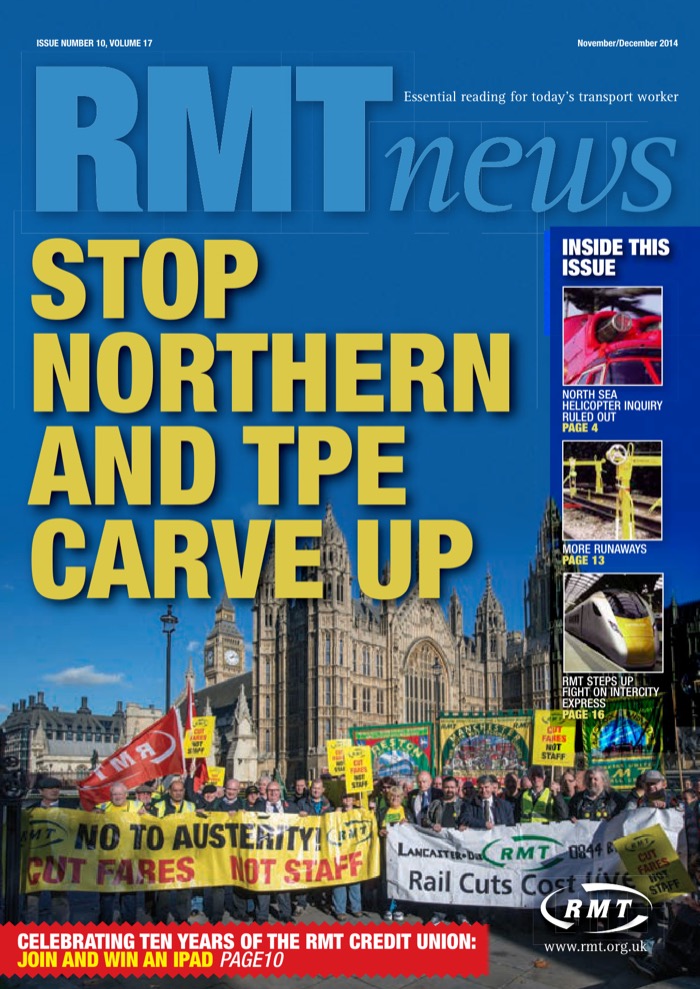 Cover of RMT News November/December 2014