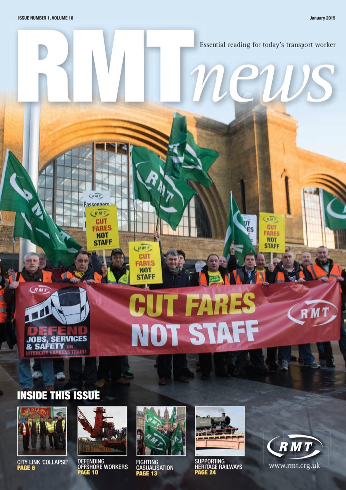 Cover of RMT News January 2015