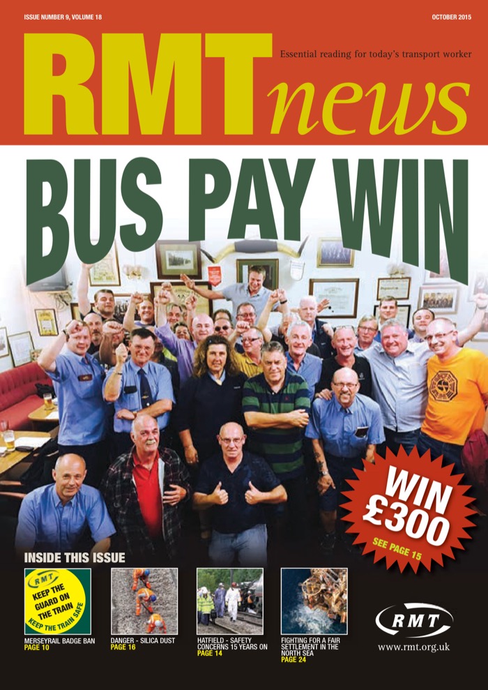 Cover of RMT News October 2015