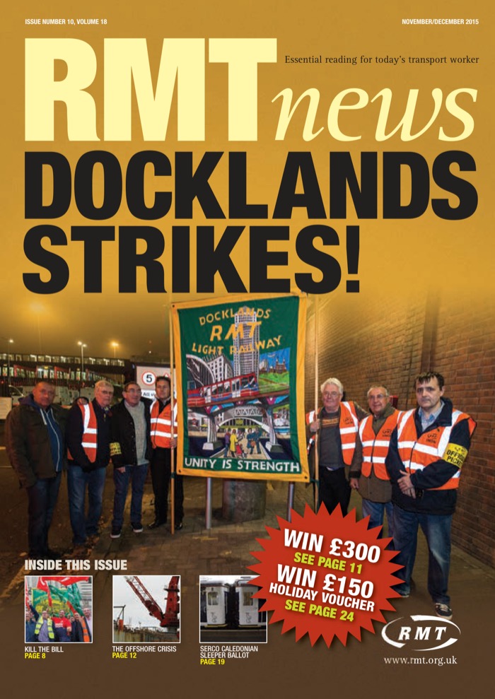 Cover of RMT News November/December 2015