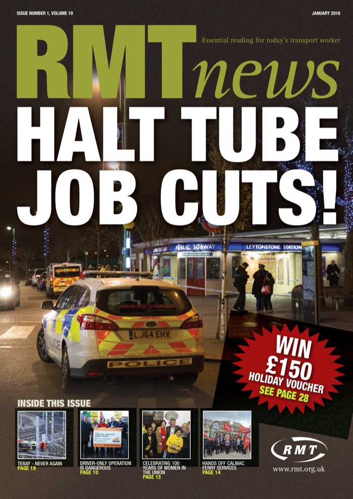 Cover of RMT News January 2016