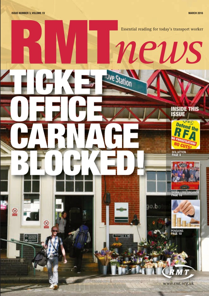 Cover of RMT News March 2016