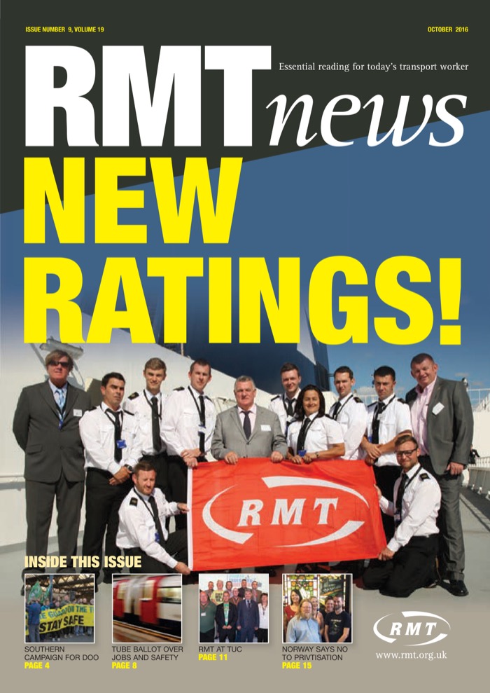 Cover of RMT News October 2016
