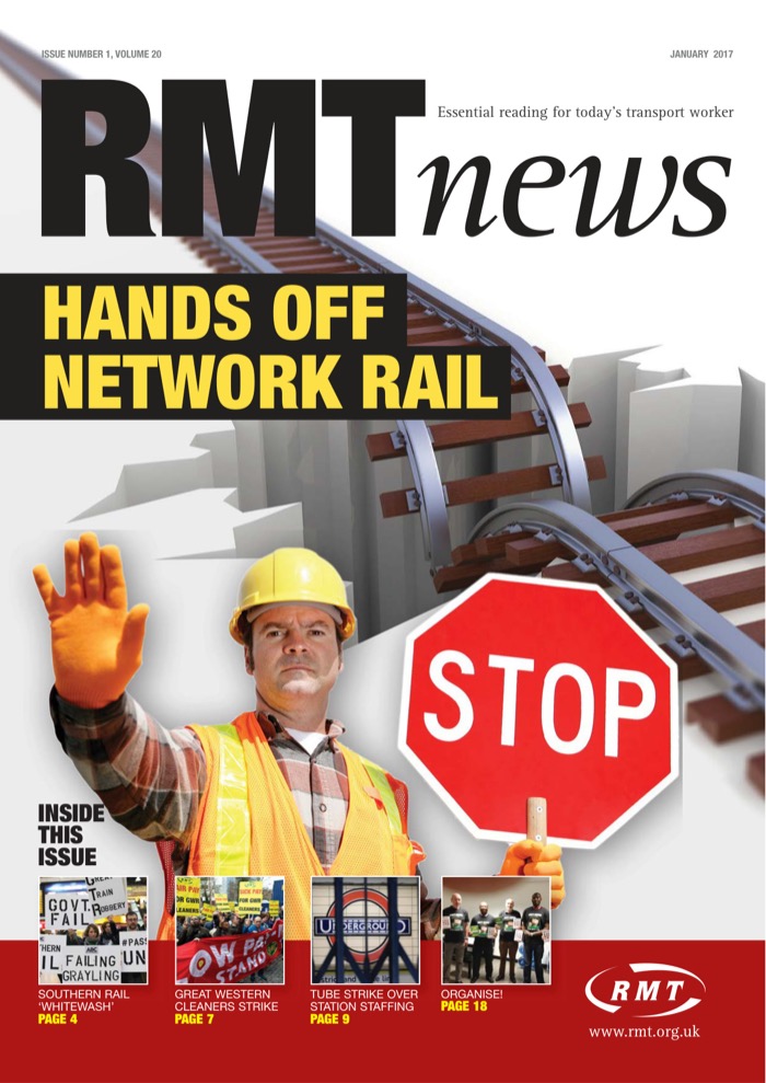 Cover of RMT News January 2017