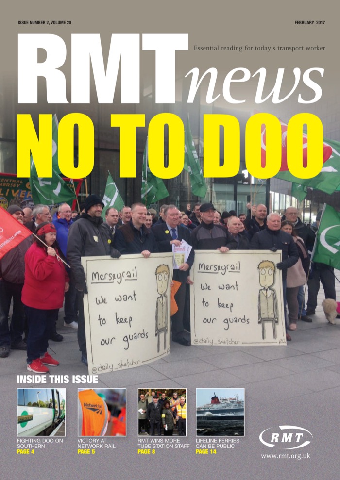 Cover of RMT News February 2017