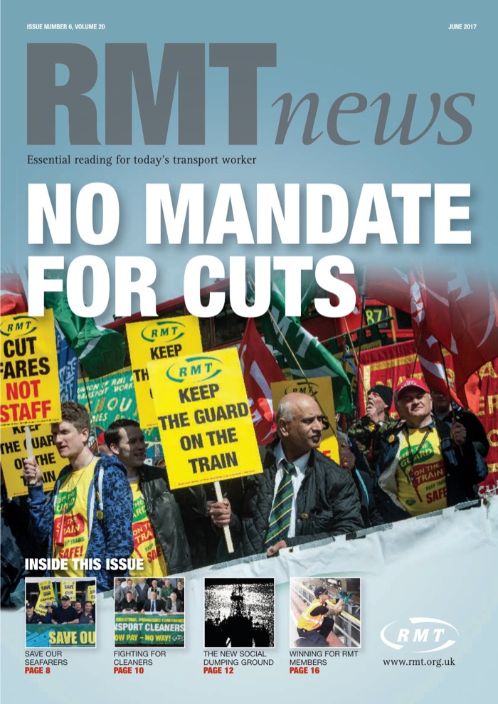 Cover of RMT News June 2017