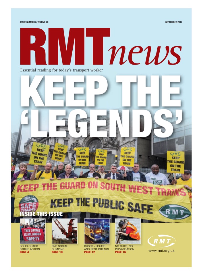 Cover of RMT News September 2017