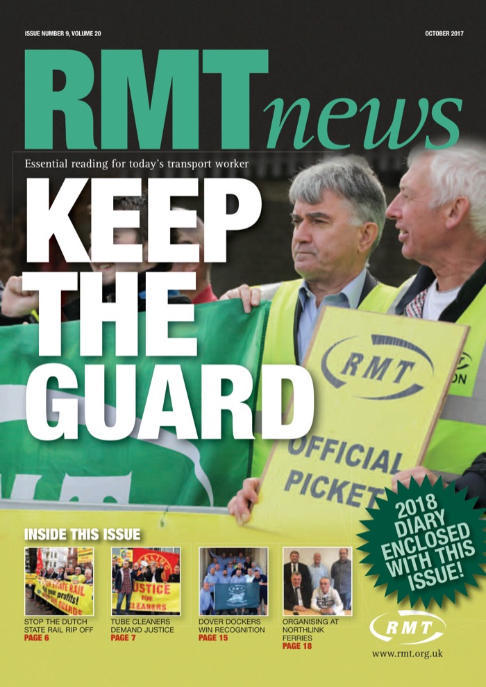 Cover of RMT News October 2017