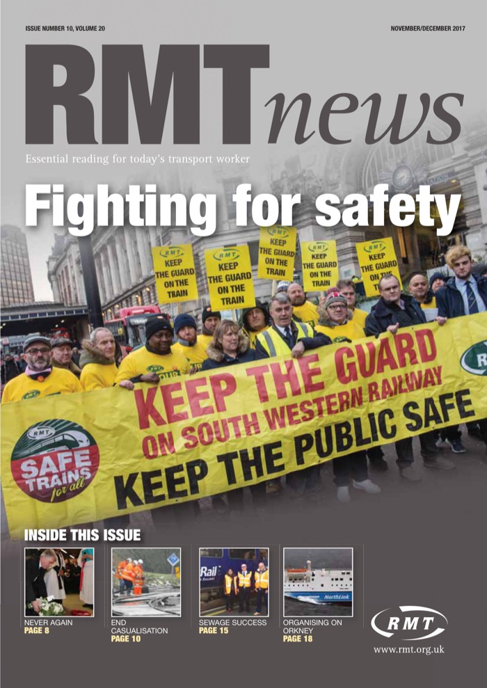 Cover of RMT News November/December 2017
