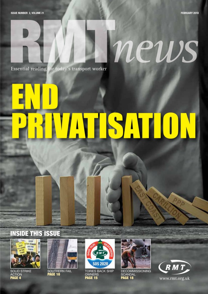 Cover of RMT News February 2018