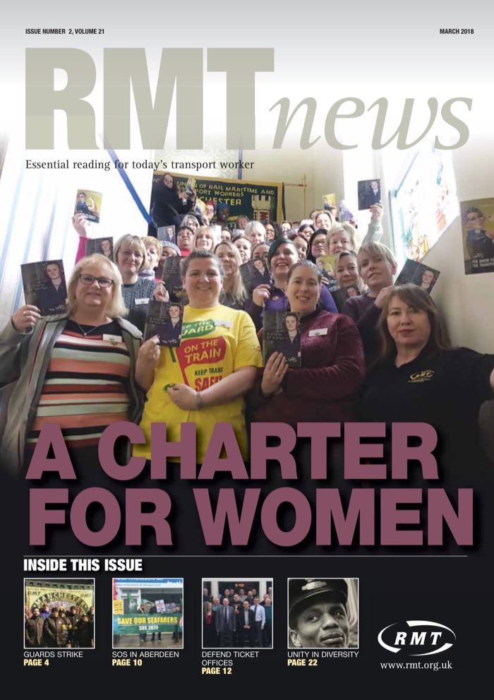 Cover of RMT News March 2018