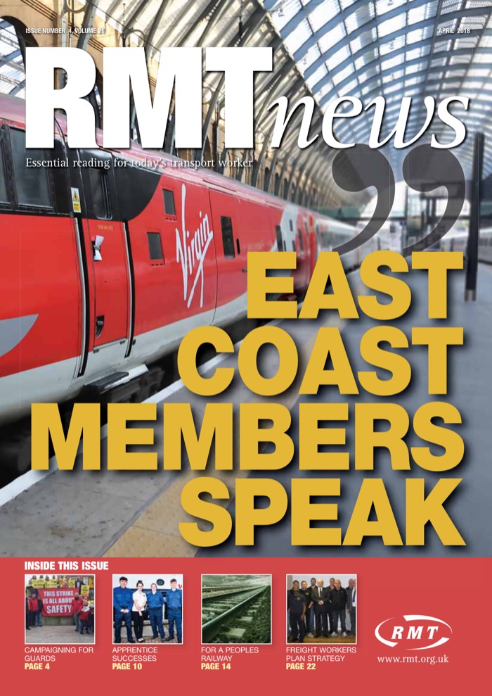 Cover of RMT News April 2018