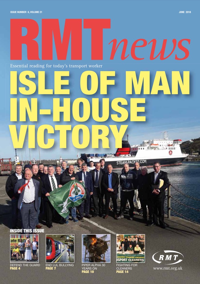 Cover of RMT News June 2018