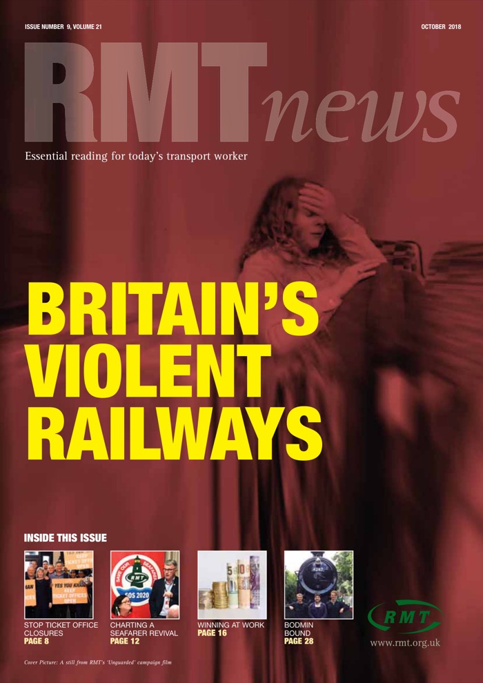 Cover of RMT News October 2018