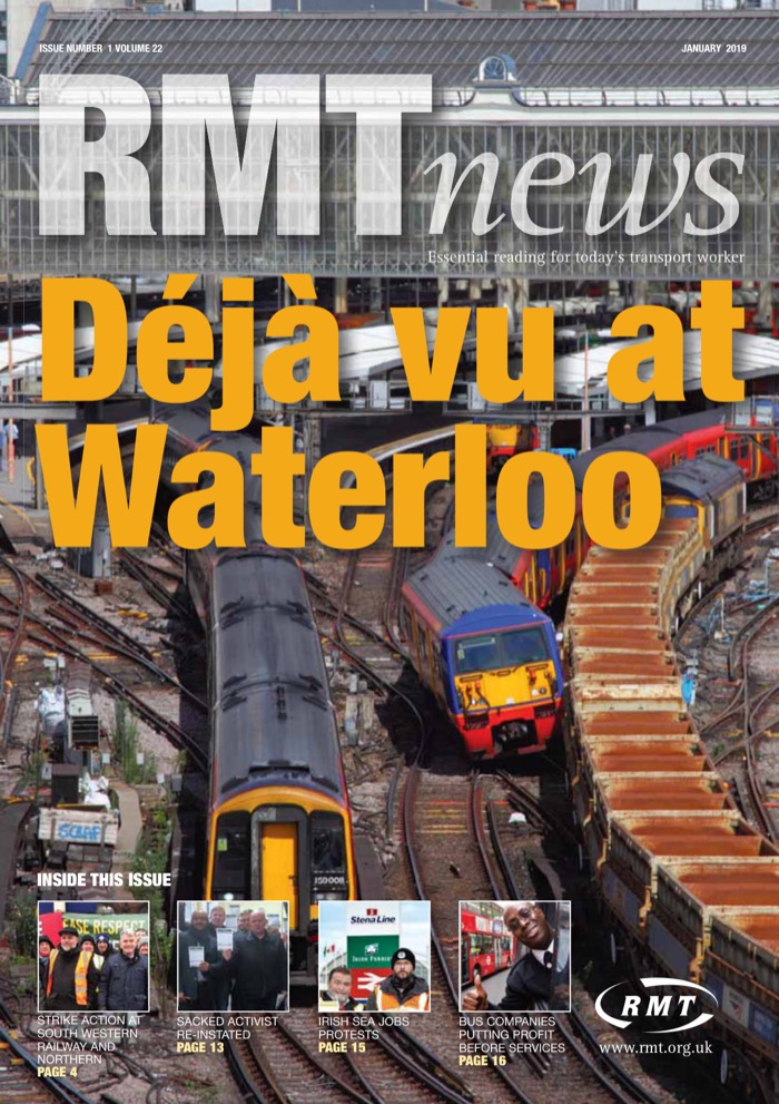 Cover of RMT News January 2019