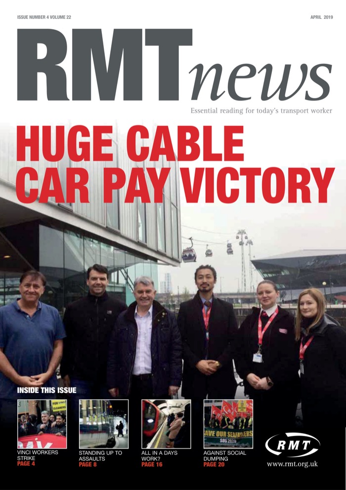 Cover of RMT News April 2019